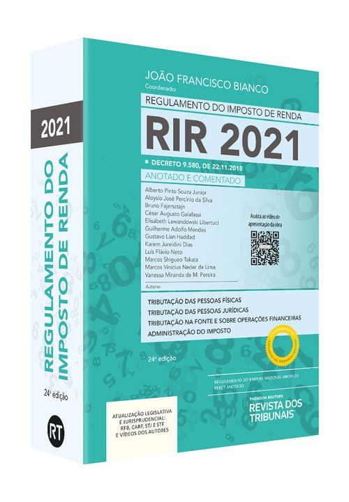Regulamento Do Imposto De Renda Rir 2021 - 24º Edição - Livraria RT